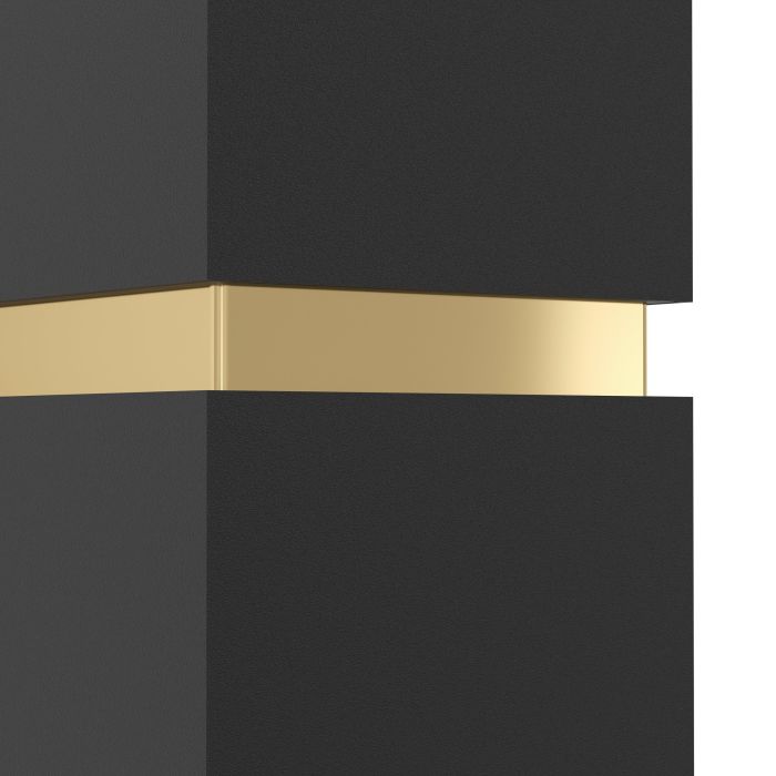 Carregue imagem no visualizador da galeriaAplique de Parede LED Preto e Dourado PASSA EGLO
