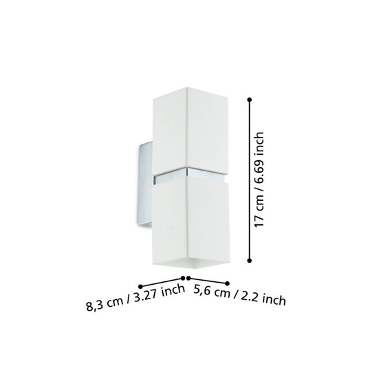 Aplique de Parede LED Branco com Detalhes Cromados PASSA EGLO