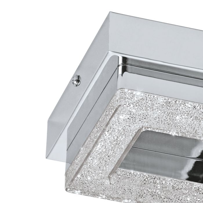 Carregue imagem no visualizador da galeriaPlafon LED com Cristais Granulados e Metal Cromado FRADELO EGLO
