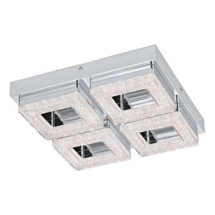 Cargue la imagen en el visor de la galería, Plafon LED com Cristais Transparente e Metal Cromado FRADELO EGLO

