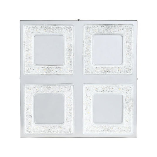 Plafon LED com Cristais Transparente e Metal Cromado FRADELO EGLO