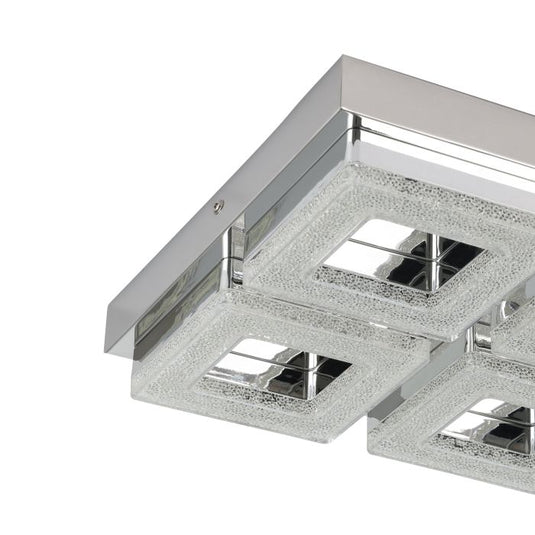 Plafon LED com Cristais Transparente e Metal Cromado FRADELO EGLO