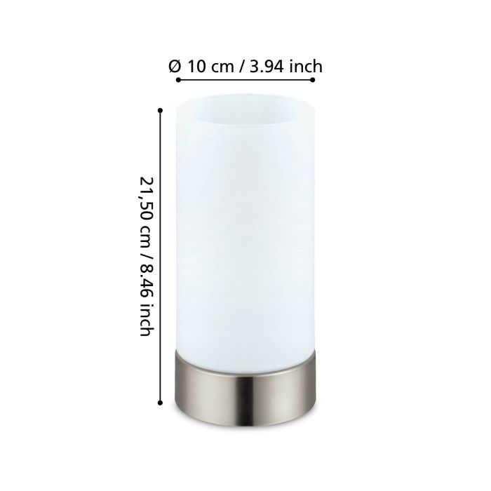 Carregue imagem no visualizador da galeriaCandeeiro de Mesa com Vidro Branco Satinado DAMASCO 1 EGLO
