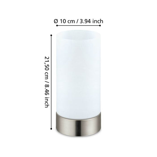 Candeeiro de Mesa com Vidro Branco Satinado DAMASCO 1 EGLO