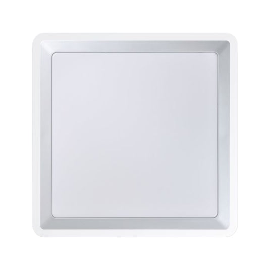 Plafon LED Quadrado 34x34 cm Branco e Prata COMPETA 1 EGLO