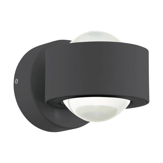 Aplique de Parede LED com Corpo Redondo em Alumínio Antracite ONO 2 EGLO