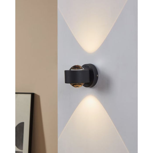 Aplique de Parede LED com Corpo Redondo em Alumínio Antracite ONO 2 EGLO