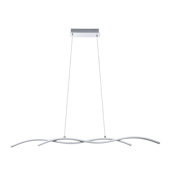 Chargez l'image dans la visionneuse de la galerie, Candeeiro de Teto LED Suspenso em Metal Cromado 120cm LASANA 2 EGLO
