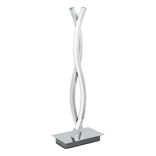 Candeeiro de Mesa LED com Dois Perfis Curvos em Metal Cromado LASANA 2 EGLO