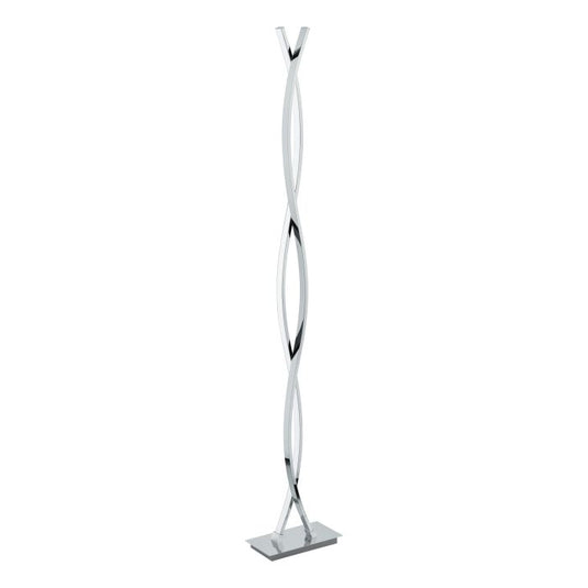 LASANA 2 Candeeiro de Pé LED Metal Cromado Luz Branca Quente