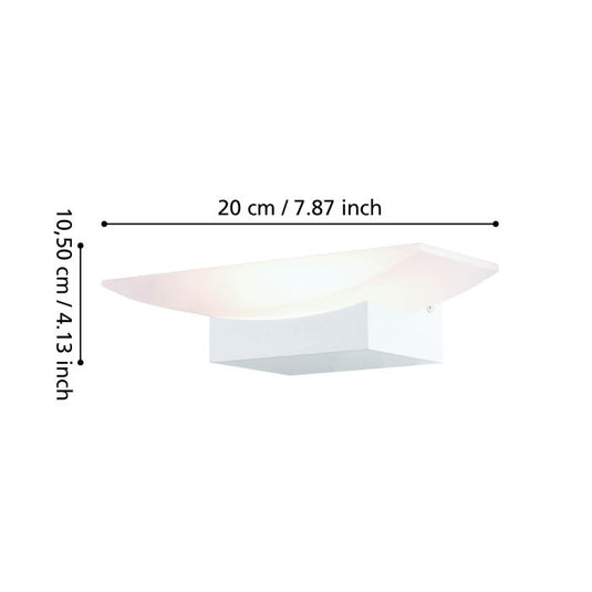 Aplique de Parede LED com Corpo de Metal Branco METRASS EGLO