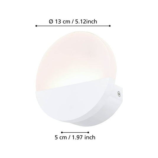 Aplique de Parede LED em Alumínio Branco METRASS 1 EGLO