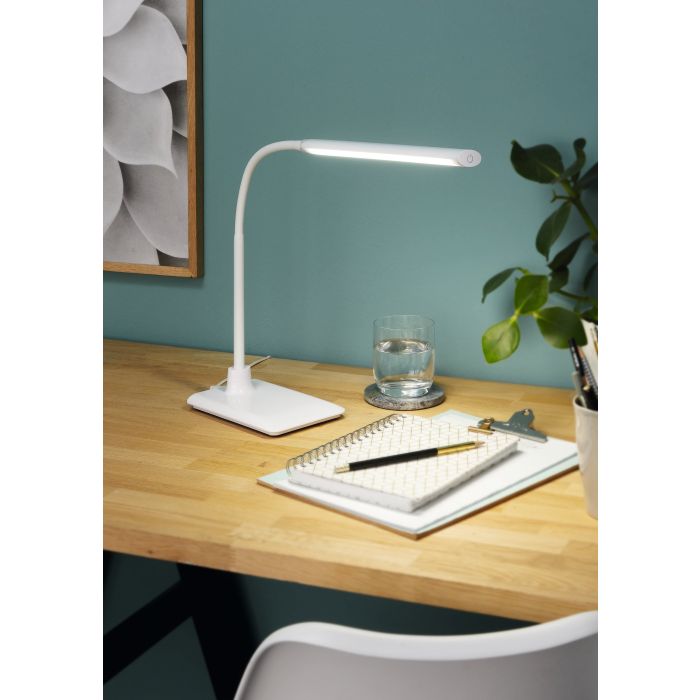 Carregue imagem no visualizador da galeriaCandeeiro de Mesa com LED Branco Neutro e Cabeça Ajustável LAROA EGLO
