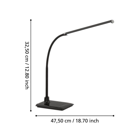 Candeeiro de mesa com LED branco neutro e cabeça ajustável LAROA EGLO