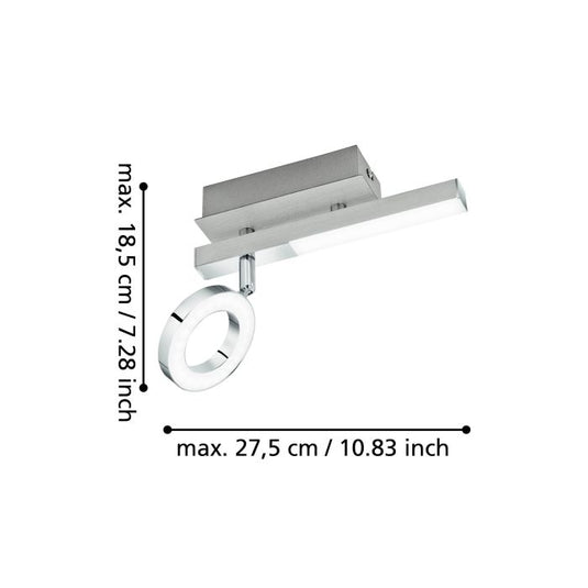 Foco LED de Parede com Estrutura Cromada CARDILLIO 1 EGLO