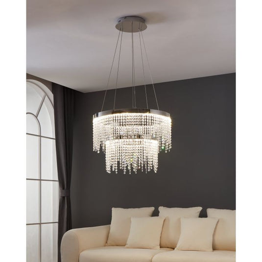 Candeeiro de teto extravagante com vidros brilhantes ANTELAO EGLO