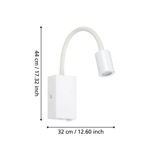 Aplique de Parede LED com Pescoço Ajustável e Porta USB TAZZOLI EGLO