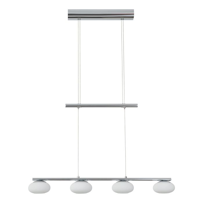 Carregue imagem no visualizador da galeriaCandeeiro de teto suspenso com 4 abajures de vidro opalino ALEANDRO 1 EGLO
