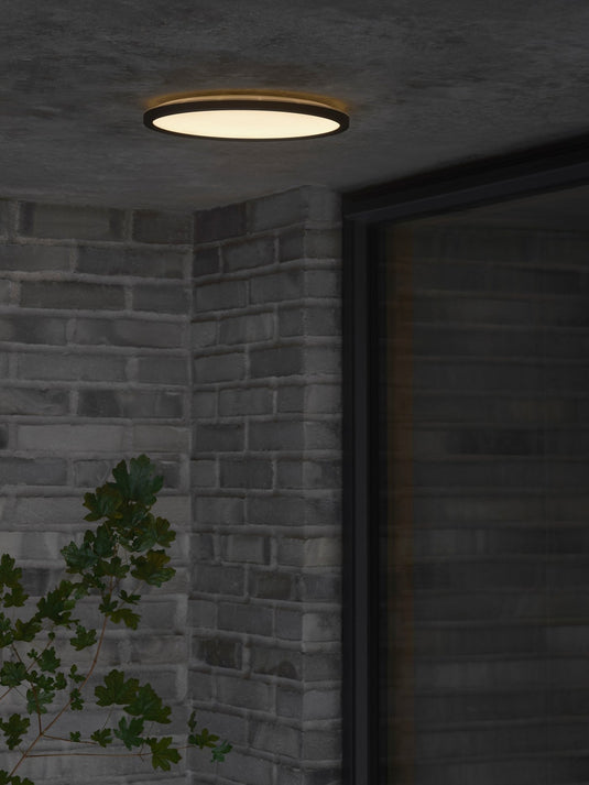 Candeeiro de Teto Exterior Redondo Preto Oja 29 NORDLUX