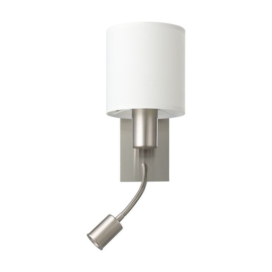 Aplique de Parede com Abajur em Tecido Branco PASTERI EGLO