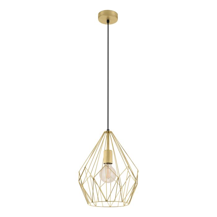 Carregue imagem no visualizador da galeriaCandeeiro de teto suspenso em forma de diamante dourado CARLTON EGLO

