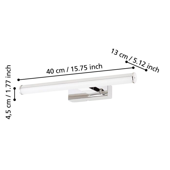 Cargue la imagen en el visor de la galería, Aplique de Parede LED com Painel Branco e Metal Cromado VADUMI EGLO
