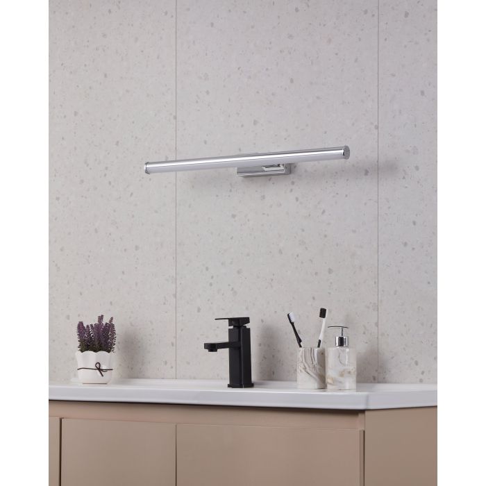 Carregue imagem no visualizador da galeriaAplique de Parede LED com Painel Branco e Metal Cromado VADUMI EGLO
