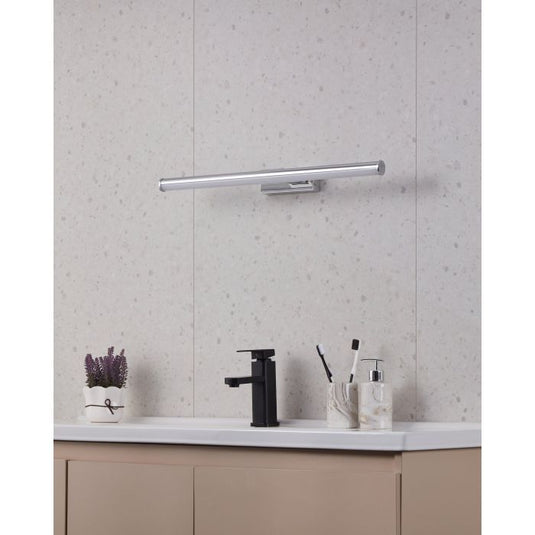 Aplique de Parede LED com Painel Branco e Metal Cromado VADUMI EGLO