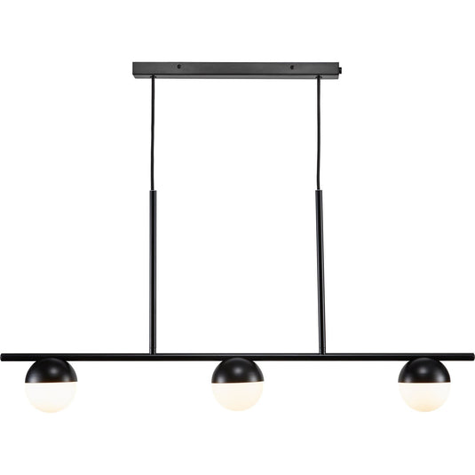 Candeeiro suspenso com três focos preto CONTINA NORDLUX
