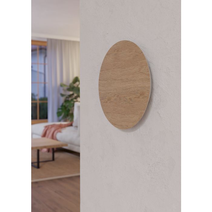 Load image into Gallery viewer, Aplique de Parede LED com Madeira e Acabamento Branco ALAMILO EGLO
