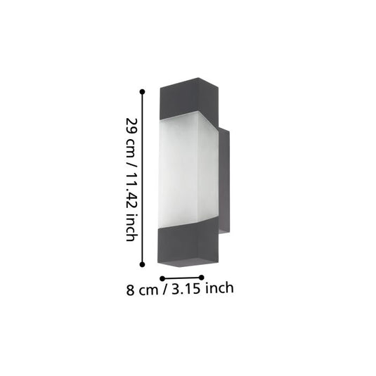 Aplique de Parede LED Exterior Antracite GORZANO EGLO