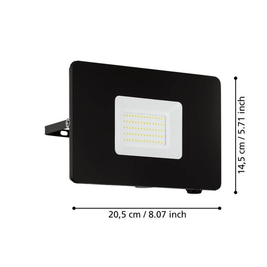 Projetor de Exterior Preto com LED Branco Neutro FAEDO 3 EGLO