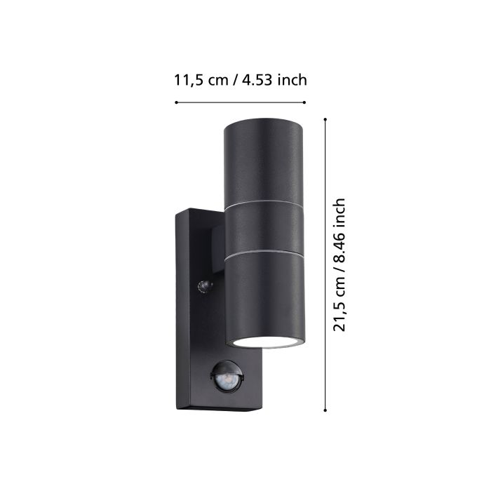 Load image into Gallery viewer, Aplique LED Exterior com Sensor de Movimento em Aço Zincado RIGA 5 EGLO
