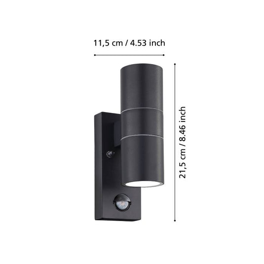 Aplique LED Exterior com Sensor de Movimento em Aço Zincado RIGA 5 EGLO