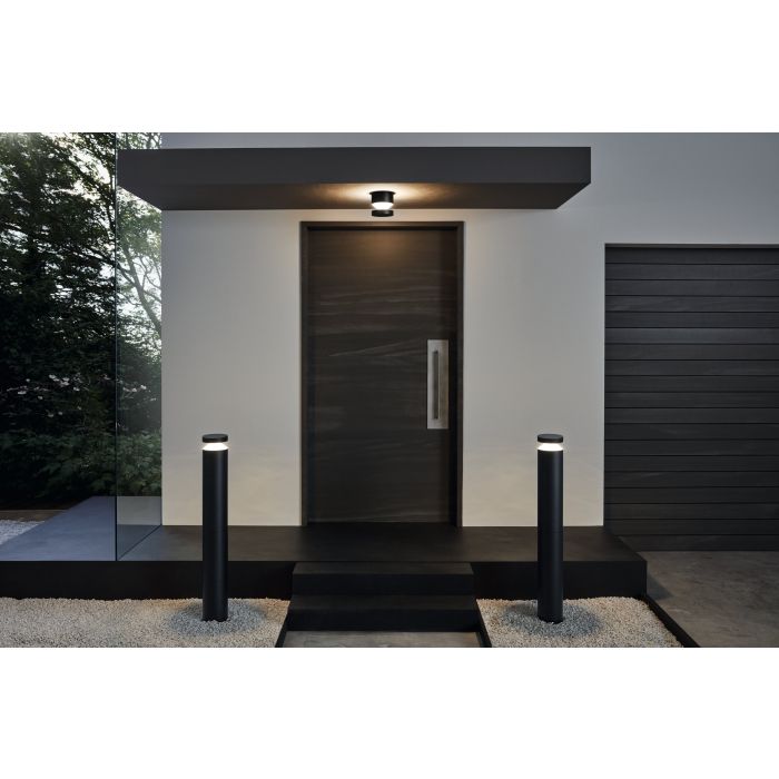 Load image into Gallery viewer, Aplique Exterior LED em Alumínio Fundido Preto MELZO EGLO
