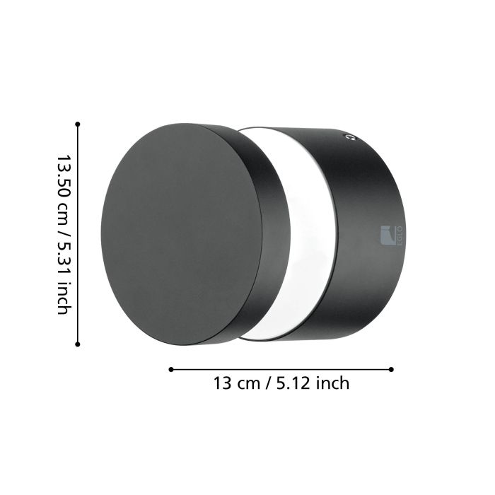 Load image into Gallery viewer, Aplique Exterior LED em Alumínio Fundido Preto MELZO EGLO
