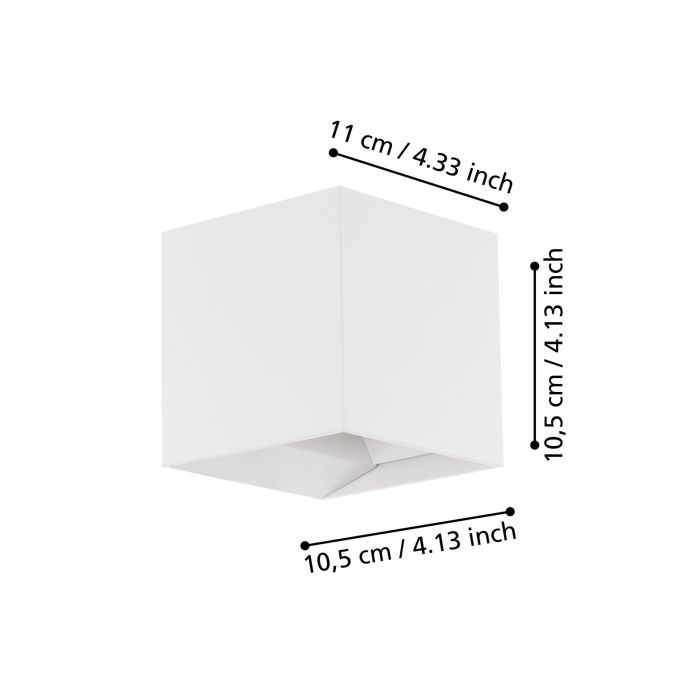 Load image into Gallery viewer, Aplique de Exterior LED com Corpo Quadrado em Alumínio Branco CALPINO EGLO
