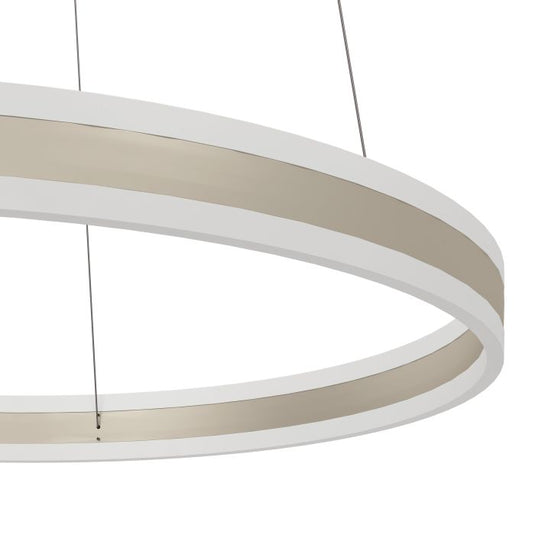 Candeeiro de teto LED com anel metálico champanhe TONARELLA EGLO