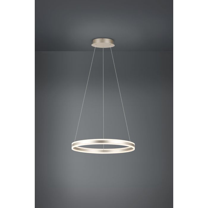 Carregue imagem no visualizador da galeriaCandeeiro de teto LED com anel metálico champanhe TONARELLA EGLO
