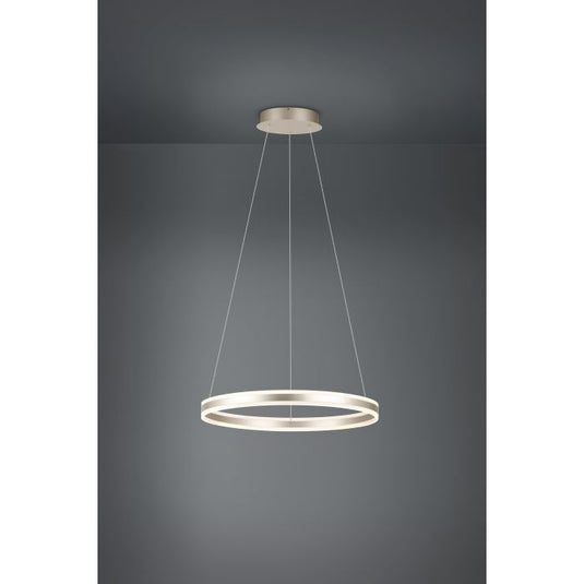 Candeeiro de teto LED com anel metálico champanhe TONARELLA EGLO