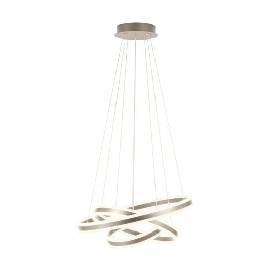 Candeeiro de teto TONARELLA com LED e anéis metálicos champanhe EGLO