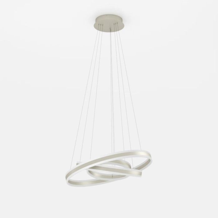 Carregue imagem no visualizador da galeriaCandeeiro de teto TONARELLA com LED e anéis metálicos champanhe EGLO
