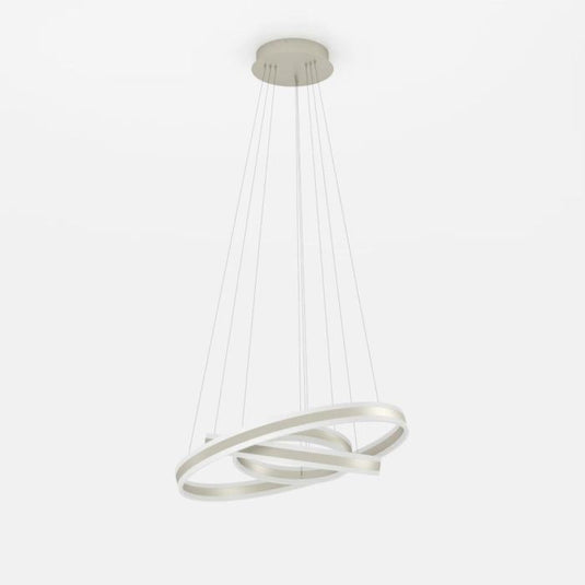 Candeeiro de teto TONARELLA com LED e anéis metálicos champanhe EGLO