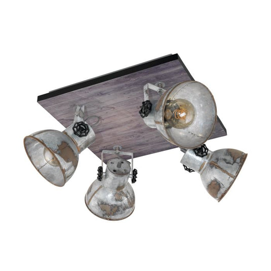 Candeeiro de Teto BARNSTAPLE EGLO – 4 Focos Ajustáveis, Estilo Industrial
