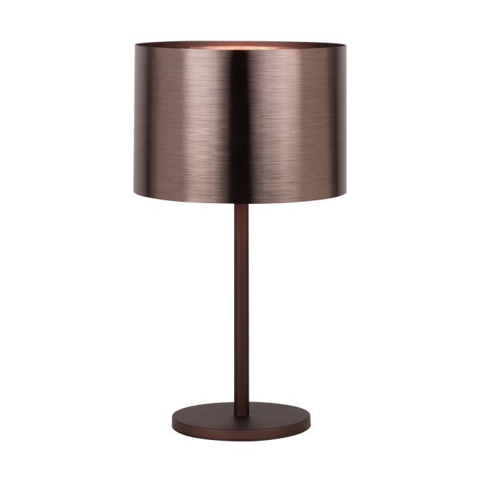 Chargez l'image dans la visionneuse de la galerie, Candeeiro de Mesa com Base Metálica Castanha e Abajur Brilhante SAGANTO 1 EGLO
