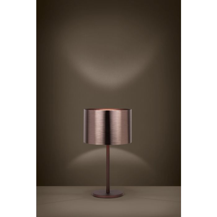 Chargez l'image dans la visionneuse de la galerie, Candeeiro de Mesa com Base Metálica Castanha e Abajur Brilhante SAGANTO 1 EGLO
