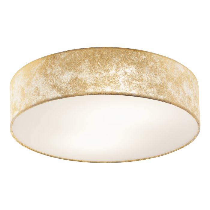 Carregue imagem no visualizador da galeriaVISERBELLA Candeeiro de Teto Dourado EGLO – Plafon Têxtil 110cm
