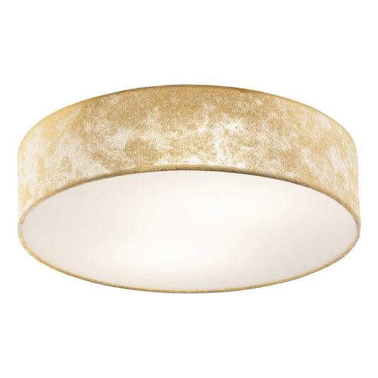 VISERBELLA Candeeiro de Teto Dourado EGLO – Plafon Têxtil 110cm