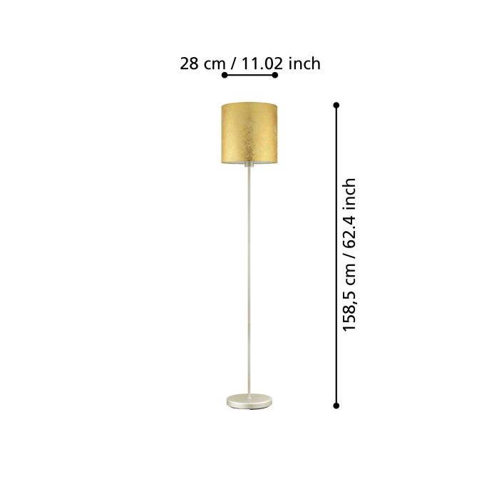 Chargez l'image dans la visionneuse de la galerie, VISERBELLA Candeeiro de Pé EGLO - Design Elegante com Abajur em Tecido
