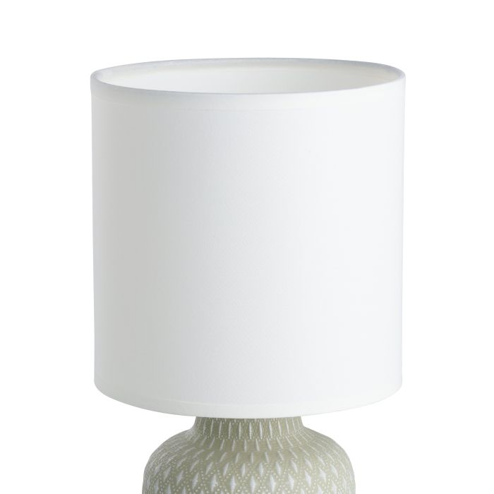 Chargez l'image dans la visionneuse de la galerie, Candeeiro de Mesa com Base em Cerâmica Cinzenta e Abajur Branco BELLARIVA EGLO
